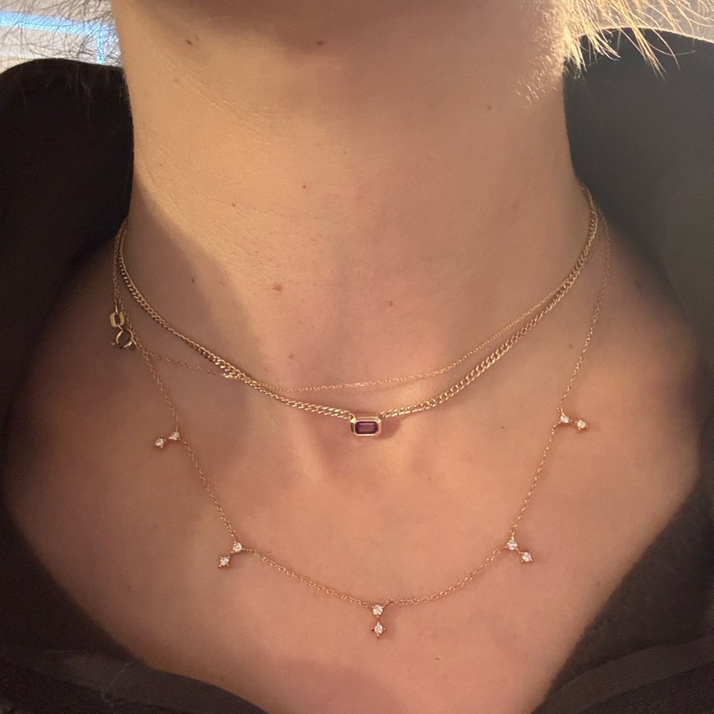 Catbird Diamond Moon Necklace